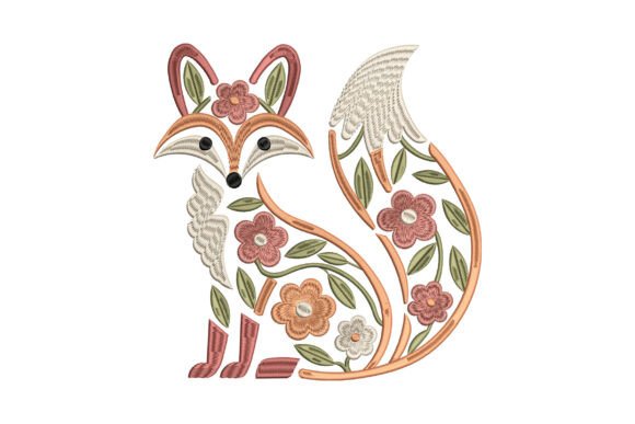 Charming Floral Fox for Your Next Project