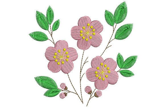 Cherry Blossom Embroidery Design: A Springtime Delight