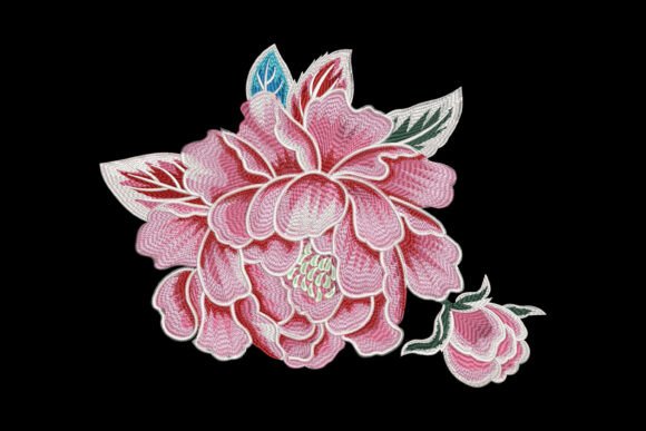 Elegant Blooming Peony with Bud Design