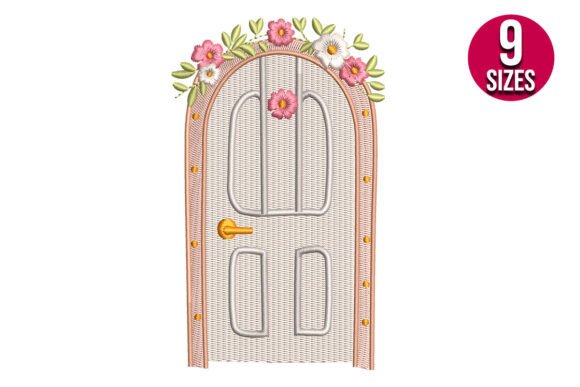 Floral Door: A Charming Addition to Embroidery Projects