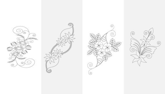 Floral Embroidery for Premium Sweatshirts