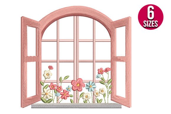 Floral Window View: A Charming Touch for Home and Apparel