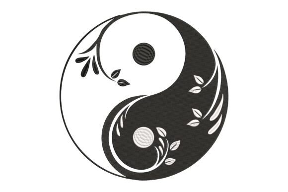 Floral Yin Yang: A Touch of Elegance for Sweatshirts