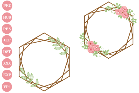 Geometric Floral Wreath for Business Merch