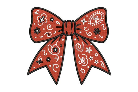 Paisley Bow Embroidery Design: A Touch of Elegance