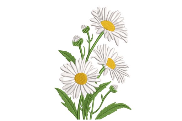 Stitching Joy with Daisy Stems – Fresh Spring