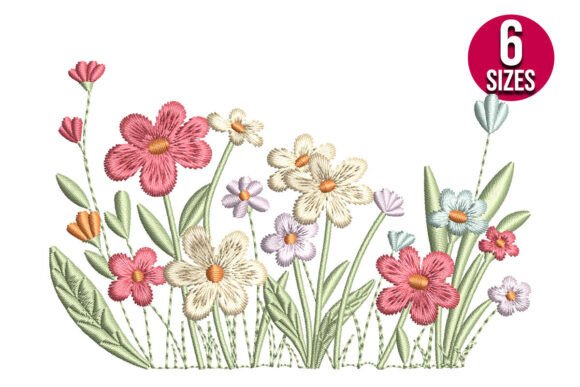 Wildflowers Border: A Charming Seasonal Embroidery